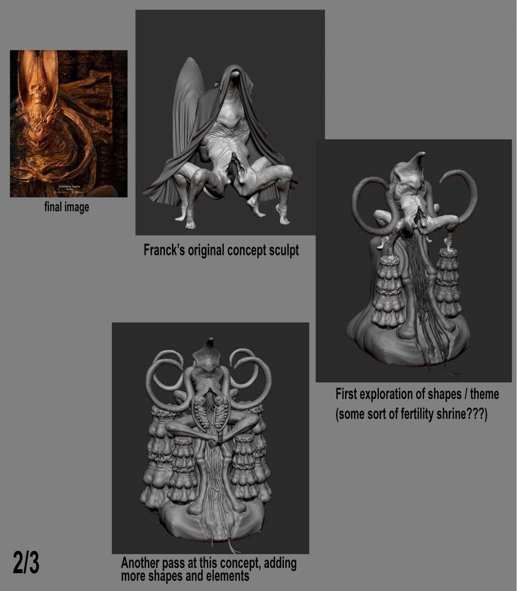 webbyeasy's tweet image. I made a short breakdown of the creation of Agony &amp;amp; ecstasy, it shows my process of arriving at the final image from @f_intothevoid  original concept sketch. 
Hope you find this interesting! 
#artcreation #creationprocess #collaboration #creativity