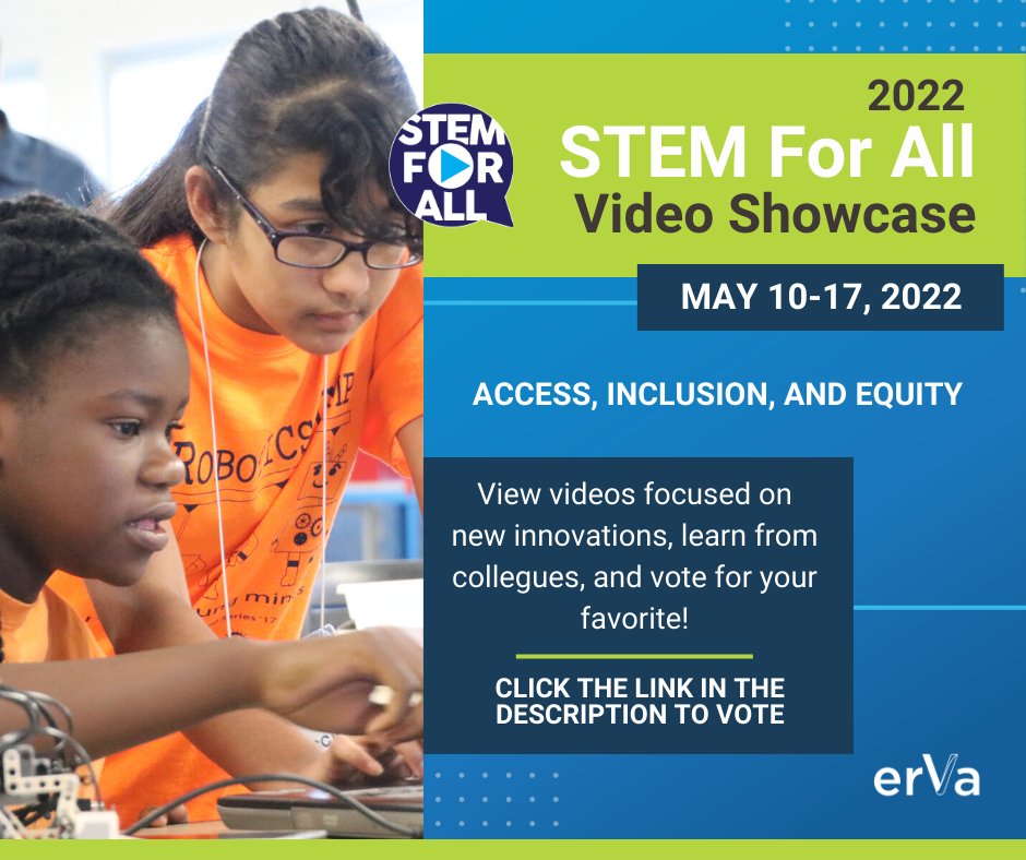 ERVAcommunity's tweet photo. #ERVAcommunity’s video is featured in the 2022 #STEMvideohall! Cast your vote for the best video (browse other engineering programs) that improve and promote STEM.
 
Click the link below to get started.

https://t.co/Iq7nF8fiho https://t.co/nuTcYviRZh