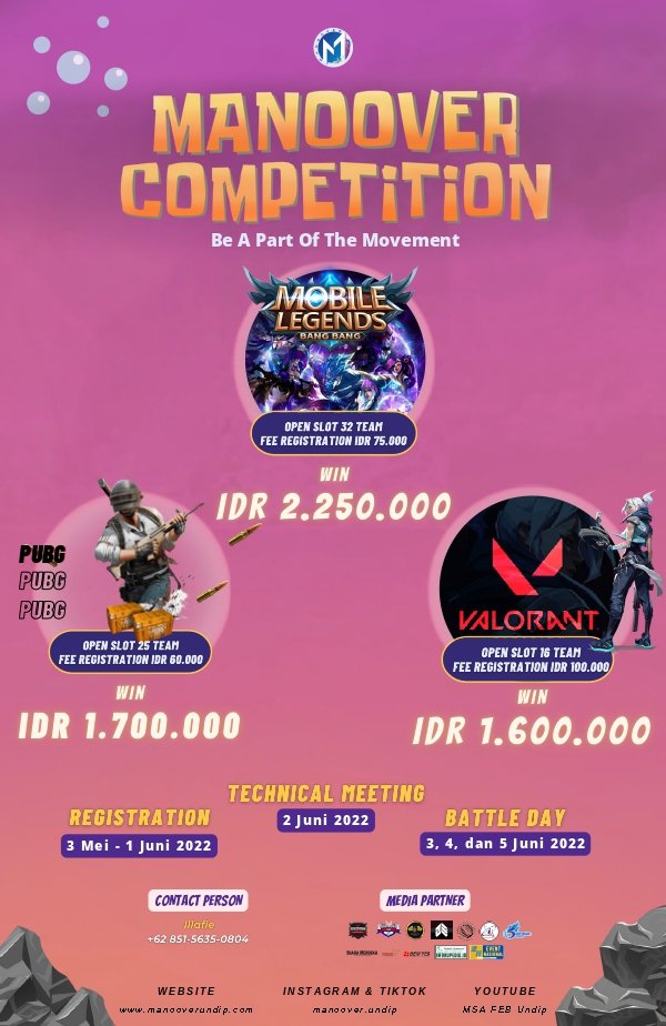 infosemarang_id's tweet photo. 🔊 CALLING OUT ALL SURFER 🔊 

Are you ready guys to become a champion?🌟

🎮 E-SPORT 
📍 Zoom and Live Youtube

⚽️ FUTSAL 
📍 Venus Semarang

🎸 BAND AUDITION 
📍 TP Music Studio

register link:
📲 https://t.co/cuGuovskeR

The Band Audition winner will be one of the guest star🏆 https://t.co/BLzSy8G4ge