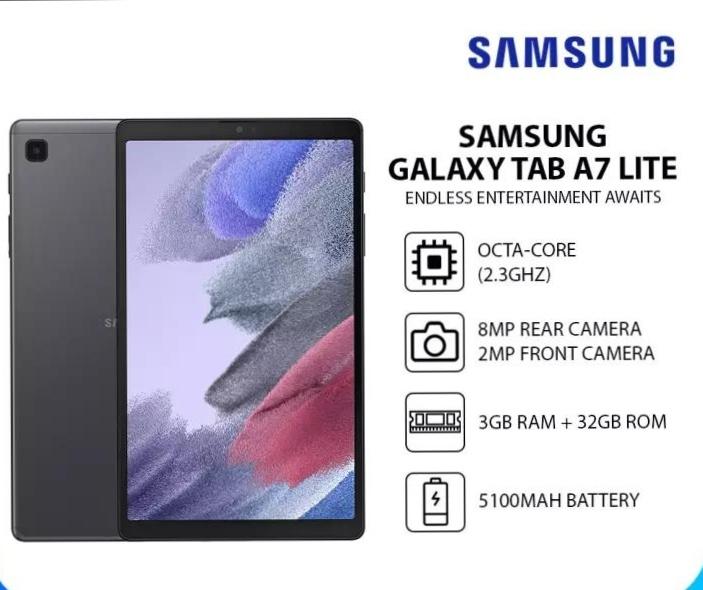 SignolaMobiles's tweet photo. A better E-learning environment is possible with the Samsung Galaxy Tab A7 lite 32GB for $215.Get your now contact sales on 
☎️+263773817432. https://t.co/09AfMcij2r
