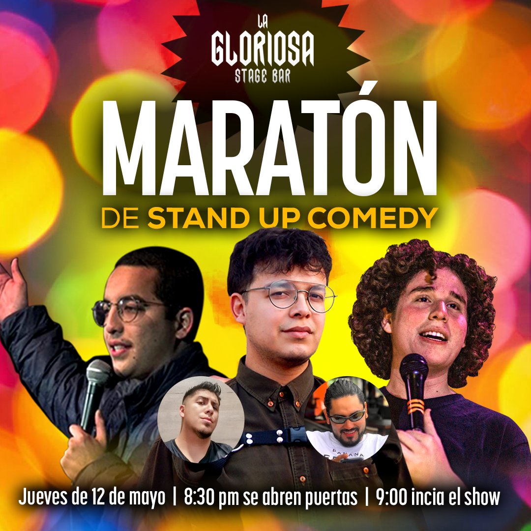 ShiloComedy's tweet photo. 🤠Ven a divertirte en el primer show maratónico de Stand up, en la casa de la comedia sonorense: La Gloriosa Stage Bar

Host: @PilyLopez_ 

Jueves 12 de mayo

Accesos
https://t.co/0jmkRvNOpd

Mas información: https://t.co/qHIVGjI3xM

@simonlimondice @EduCamach0 @DonBicicleta https://t.co/7cbphtDQUi