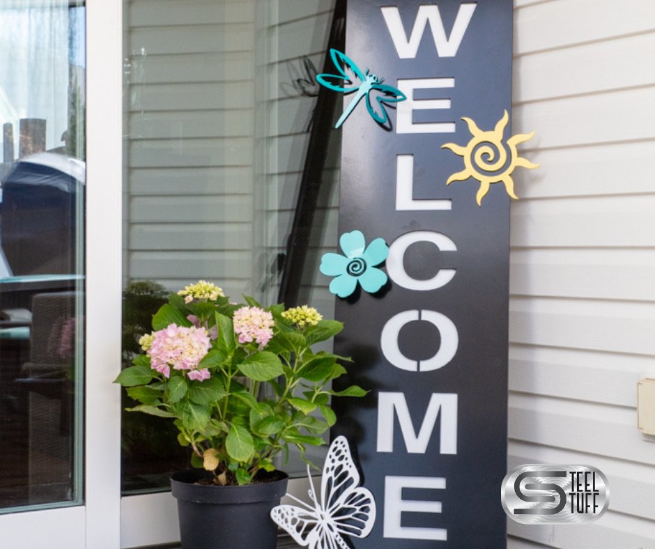 SteelStuff4U's tweet photo. Imagine ditching the stress and costs of having to keep up with front porch decor? With magnetic tokens for each season, you'll never run out of options for styling with this welcome sign! 

#steelart #steelsign #customsteelsign #customsign #signdecor

https://t.co/8pNvHGoRyZ https://t.co/VFsJfkGNFD