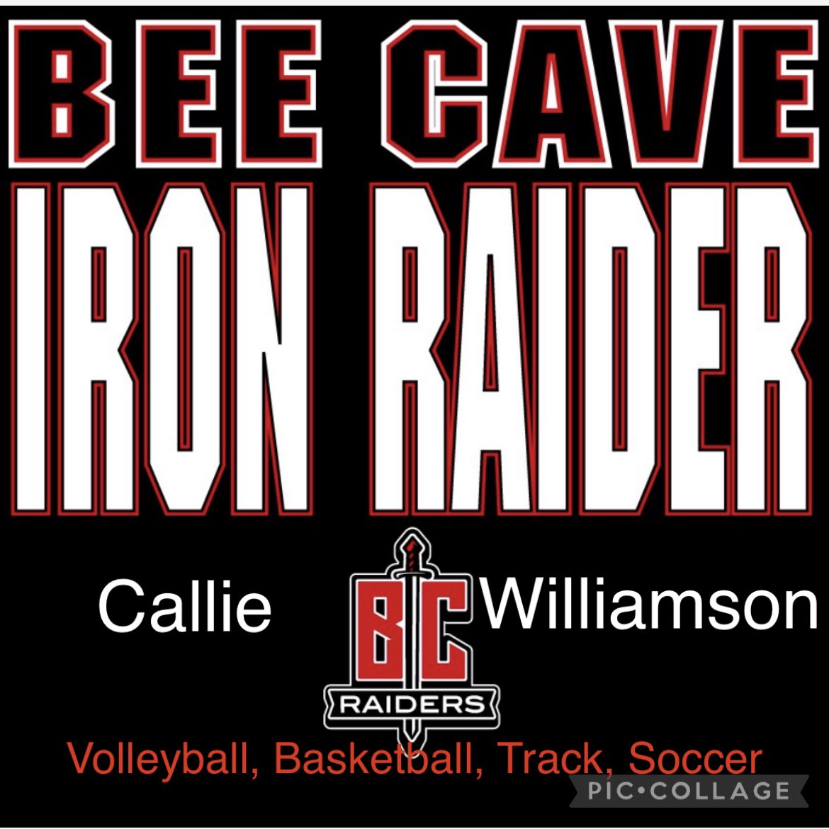 AthleticsBCMS's tweet photo. Congratulations to Bee Cave Athletics Iron Raider Callie Williamson! @BcmsRaiders https://t.co/AcgvJSXrag
