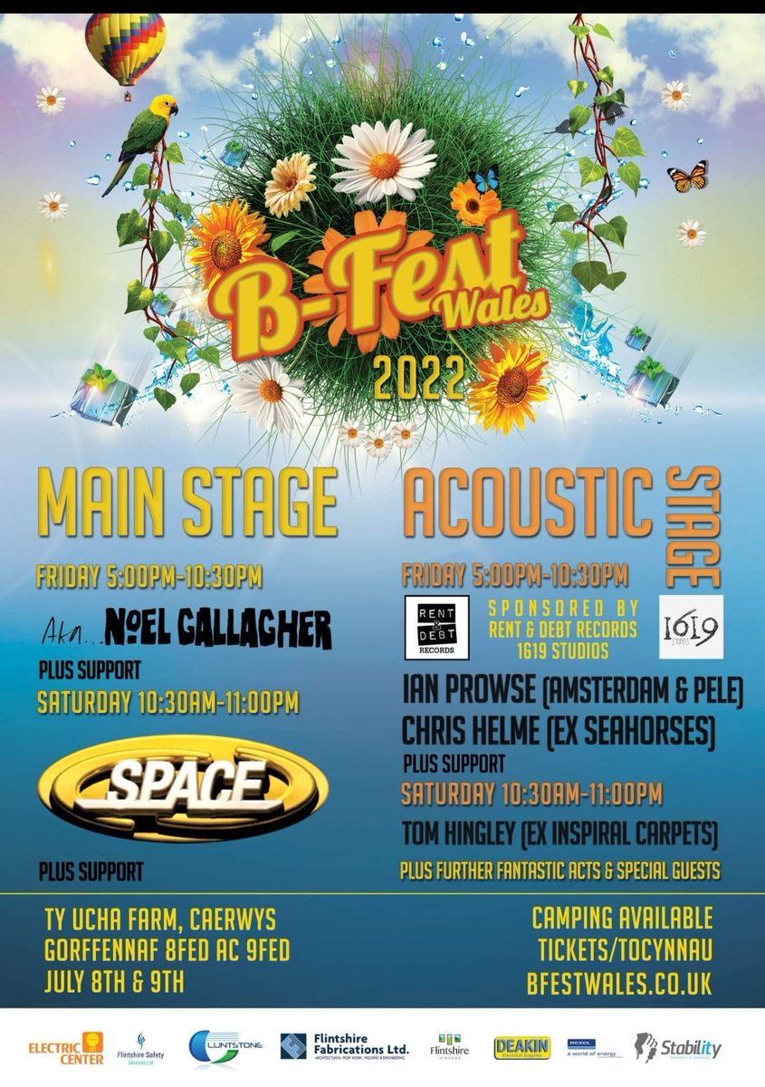 B-Fest (@bfest2) on Twitter photo Come and get your tickets before they reach full price on May 25th
Based in an idelic setting of North Wales
Including acts such as <a href="/spacebanduk/">Space The Band Official</a> <a href="/IanProwse/">Ian Prowse</a> <a href="/ChrisHelme/">Chris Helme</a> <a href="/tomhingleymusic/">Tom Hingley</a> <a href="/AKANoelG/">AKA Noel Gallagher</a> and many more between our main and acoustic stages...
skiddle.com/festivals/b-fe… Come and get your tickets before they reach full price on May 25th
Based in an idelic setting of North Wales
Including acts such as <a href="/spacebanduk/">Space The Band Official</a> <a href="/IanProwse/">Ian Prowse</a> <a href="/ChrisHelme/">Chris Helme</a> <a href="/tomhingleymusic/">Tom Hingley</a> <a href="/AKANoelG/">AKA Noel Gallagher</a> and many more between our main and acoustic stages...
skiddle.com/festivals/b-fe…