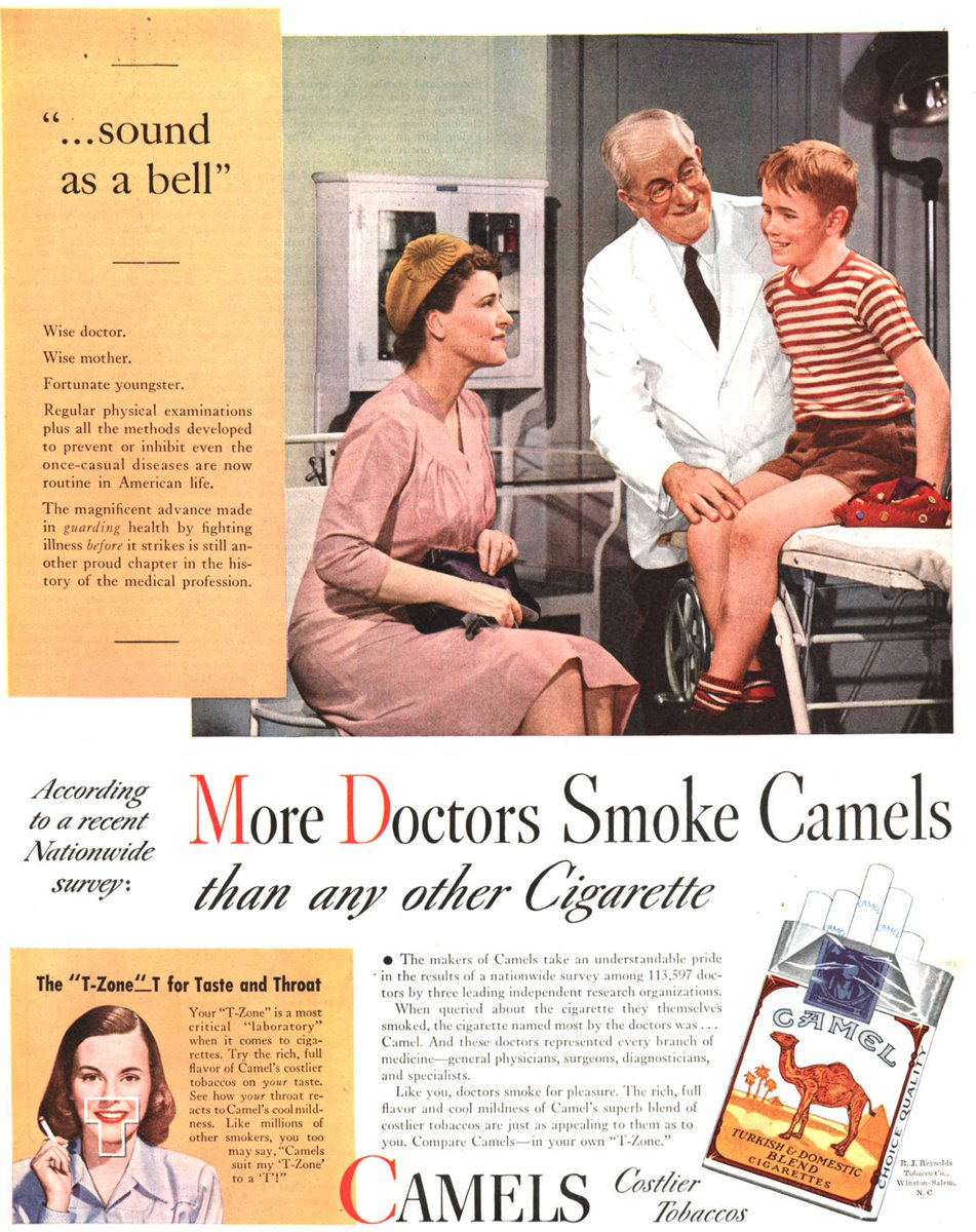 TonyJCronin's tweet photo. #WellBackInMyDay
More Doctors smoked Camels https://t.co/ne6FmuF00s