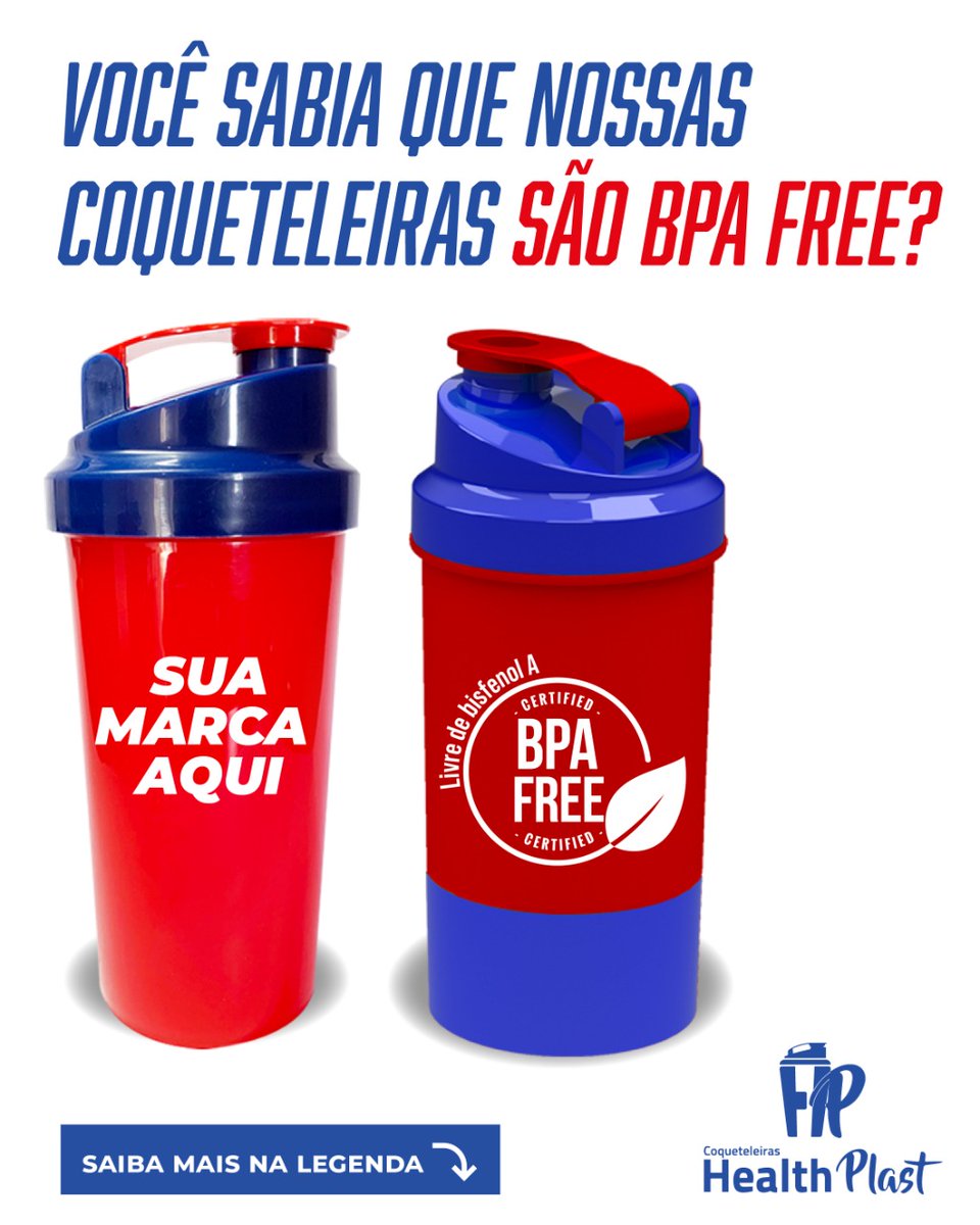 HealthPlast's tweet image. O plástico possui uma substância  chamada Bisfenol A, que quando  exposta em altas temperaturas libera uma toxina que pode desencadear algumas doenças no ser humano.
Nossa coqueteleiras são livres do BPA e não causam danos às pessoas e ao meio ambiente. &amp;lt;3