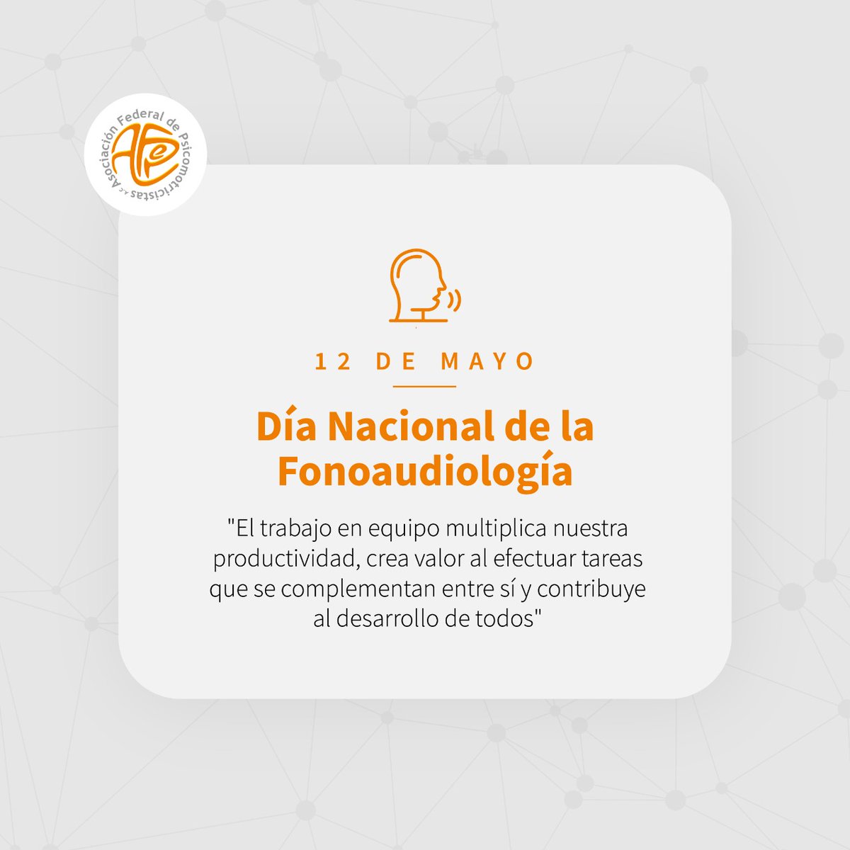 Afep_psm's tweet photo. #12deMayo 📢 Saludamos a las y los Fonoaudiólogos/as en su día. ¡Qué bueno es compartir el trabajo en equipo! https://t.co/Bw2iwjjyfn