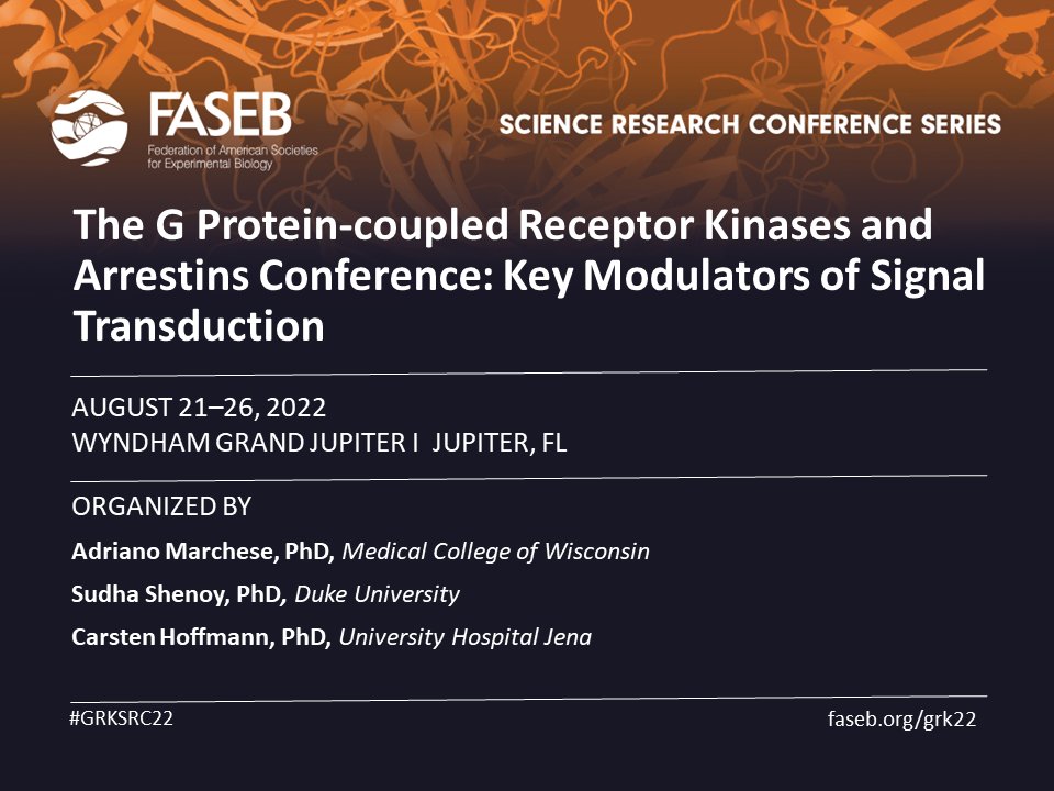 mages05's tweet photo. We are getting closer to The G Protein-coupled #ReceptorKinases and #Arrestins Conference, 8/21-26! #GRKSRC22
#TravelAwards applications due 6/15
Info/agenda: https://t.co/bWzlwQQl0m
Abstract Deadline: 7/11
Students: $150 off
#GRK and #Arrestin https://t.co/tnxpIjQPxM
