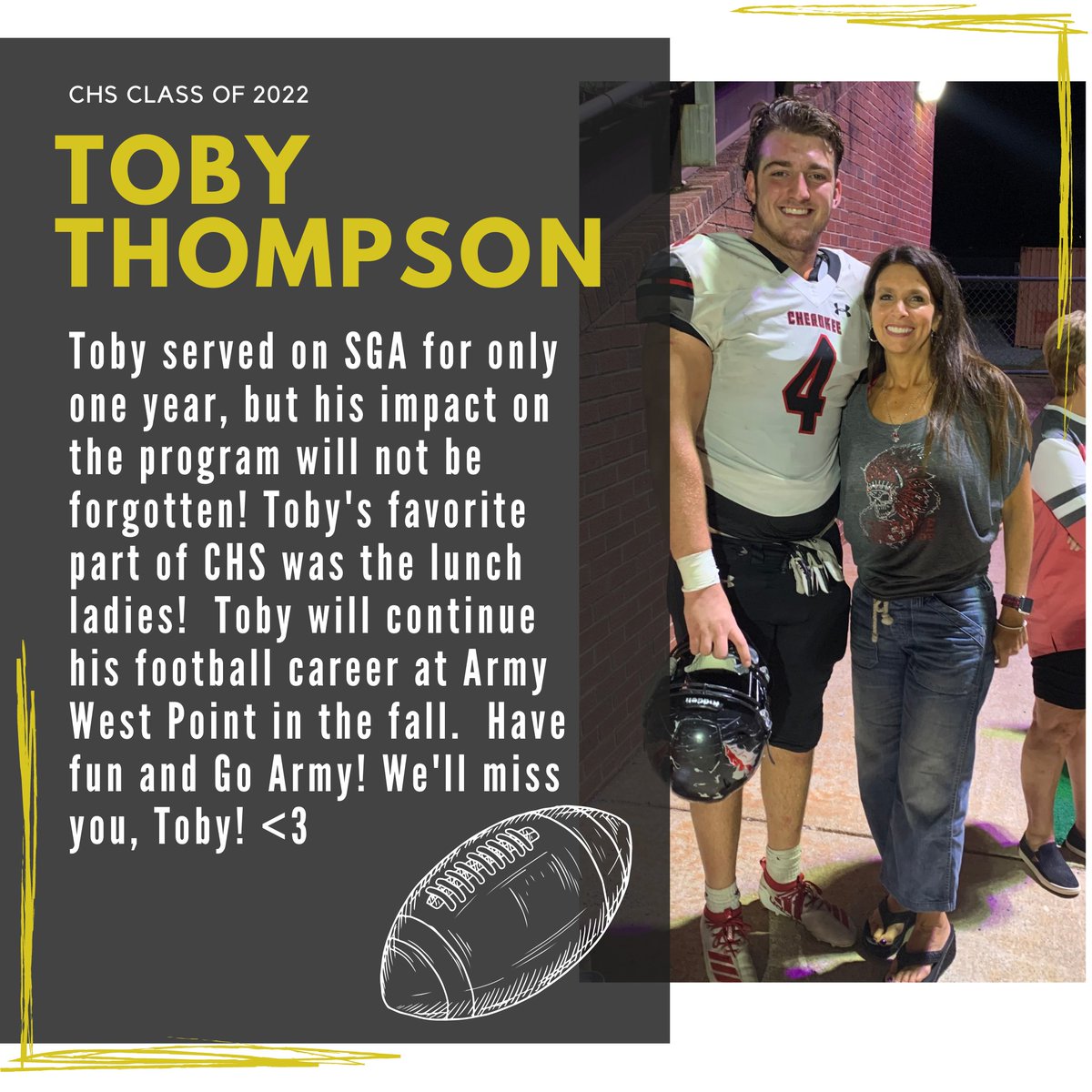 WE LOVE OUR SENIORS!! <3 Congrats Toby and good luck next year! <a href="/TobyThompson17/">Toby Thompson</a> <a href="/CHS_Warriors/">Cherokee HS Warriors</a>