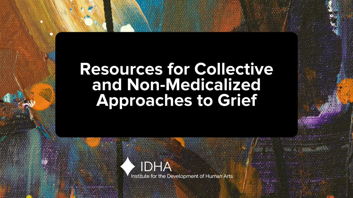 Our resource list for collective and non-medicalized approaches to grief is updated on our website with:
💫 Books/articles on grief, collectivity, and oppression
💫 Resources on grief, ritual, and transformation
💫 Orgs and projects working in this space

idha-nyc.org/grief