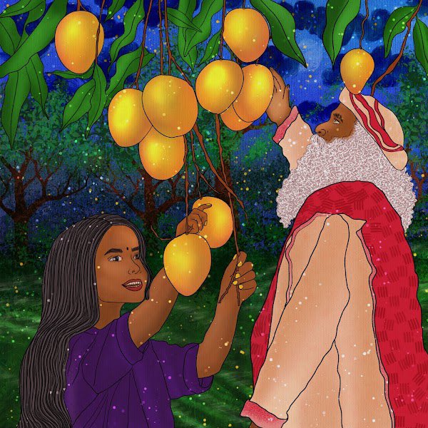 SaveSoilGermany's tweet photo. A young one is gleaming with joy for mangoes but in Sadhguru's expressions you can see the concern for the future of our fruits. The fruits that nourish and revitalise our health, will we let them die? #SaveSoil @cpsavesoil @SadhguruJV https://t.co/TwkvC6gdsO