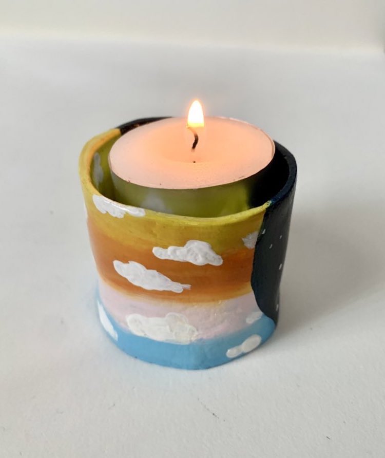 BellaCeramica_'s tweet photo. Help find this candle holder a home☀️

Colourful sky on one half and starry sky on the other, only one available https://t.co/1YD5uFcdRk https://t.co/Q8W0fJTDPQ