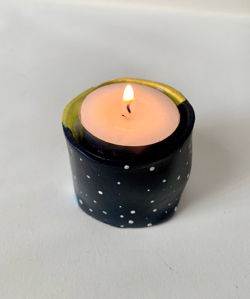 BellaCeramica_'s tweet photo. Help find this candle holder a home☀️

Colourful sky on one half and starry sky on the other, only one available https://t.co/1YD5uFcdRk https://t.co/Q8W0fJTDPQ