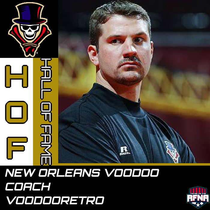 Finally, welcome <a href="/VoodooRetro/">Voodoo Retro ⚜</a> to the Hall! Part of the initial season in the RFNA, 3rd in Career Wins (231), 3x RFNA Champion, 4 Final App, 5 Final Four App, 17 Playoff App (2nd All-Time). A foundational coach in the league and glad to have him join the Hall.