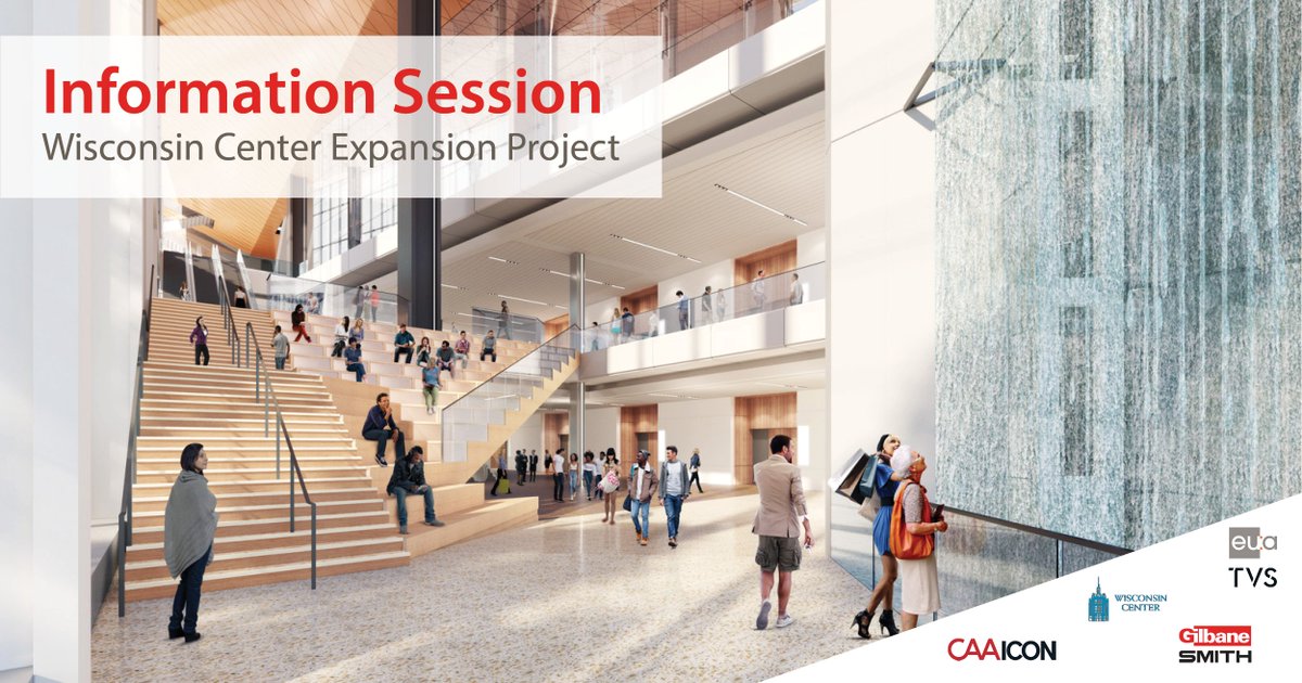 CDSmithInc's tweet photo. Join us for a virtual program info session about the @WICenterMKE Expansion project on 5/25 at 3pm CDT. Project team will discuss bid release 5, the procurement process &amp; economic inclusion commitments. Register at https://t.co/HSZ2B1OJgb
#BuildingMore #BuildingMoreOpportunity. https://t.co/TUPLsEV2ms