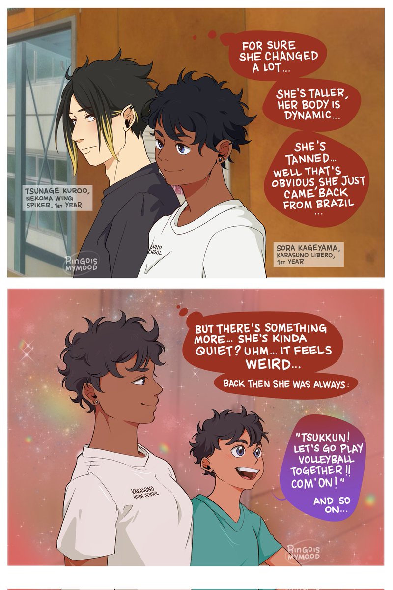 After three years, Tsunage and Sora are meeting again during a training camp in their first year... did they changed that much?
#Haikyuu #haikyuunextgen #kagehina #kuroken 