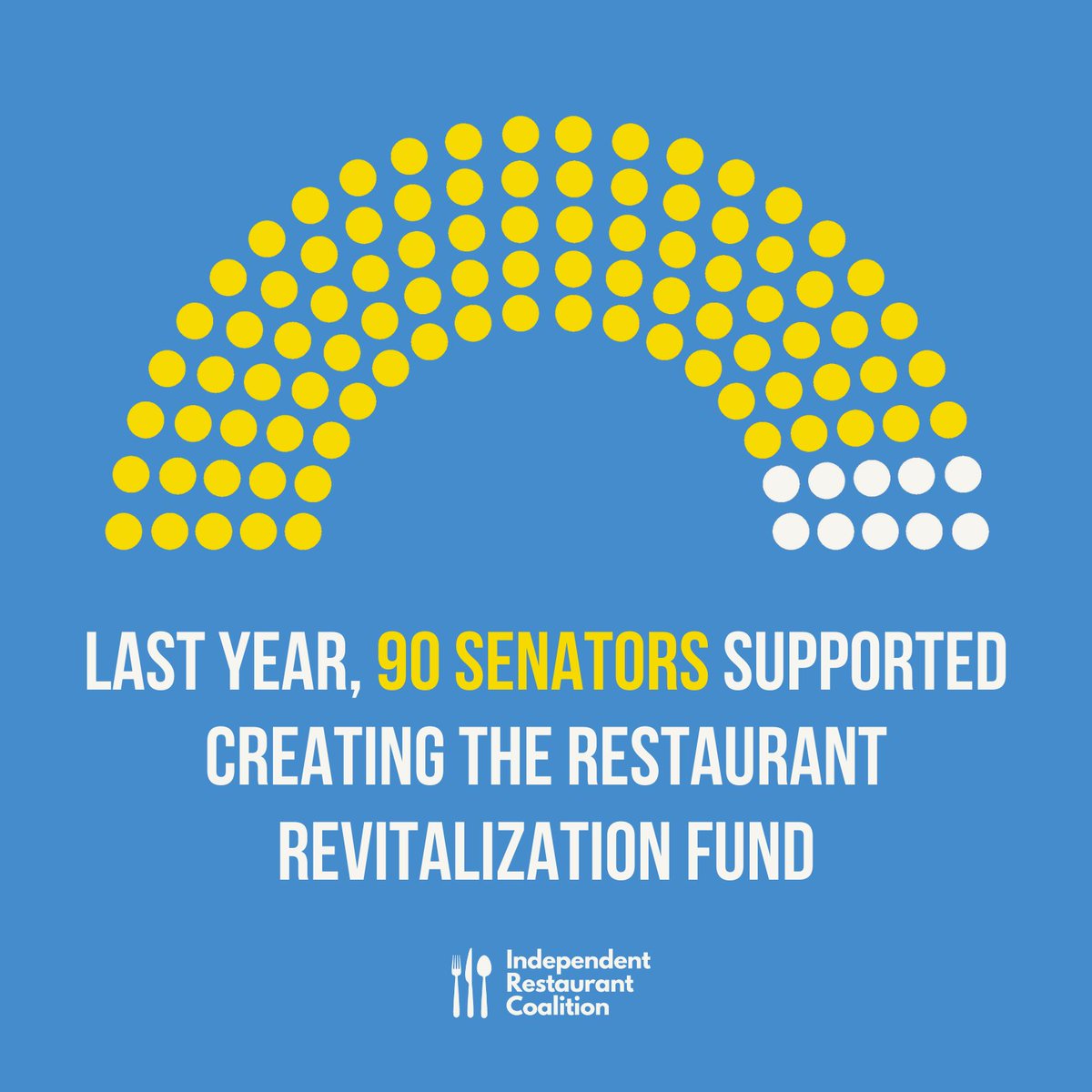 IndpRestaurants's tweet photo. Last year, 90 senators voted to create the Restaurant Revitalization Fund (RRF). Now, the nearly 200K restaurants and bars that were denied funding are out of options. Call your senators and tell them to vote YES to #ReplenishRRF: https://t.co/NR3VwzeHtM https://t.co/Ena6ZNByR8