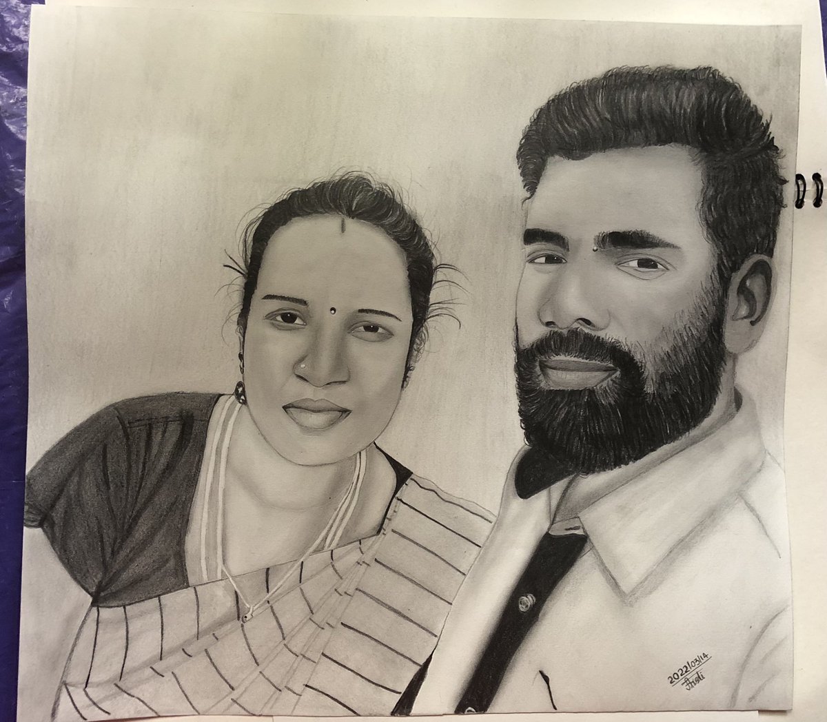 Commissioned portrait 🖼 A3size ## pencil  art ✏️ 

🟢Do you want to make happy your loved ones ? 
 ✔️Just give a lovely pencil portrait. That’s definitely enough to surprise your loved ones 

Place your order today itself : send a WhatsApp message to +94719434472 ( Thisali)