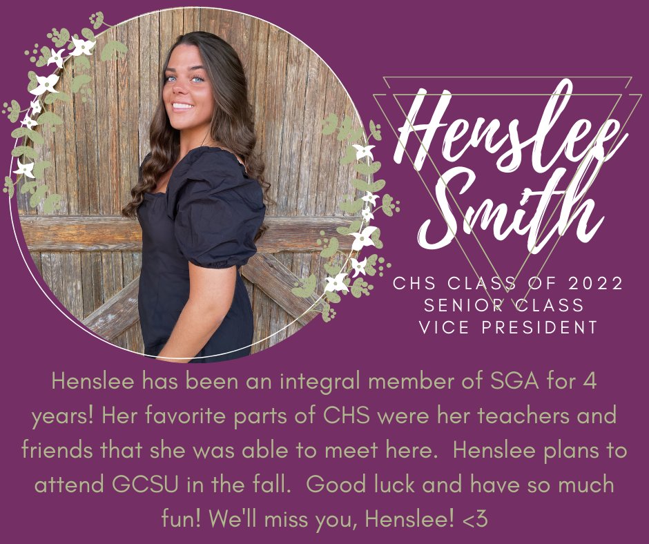 CherokeeSGA's tweet photo. WE LOVE OUR SENIORS!! <3 Congrats Henslee and good luck next year! @CHS_Warriors https://t.co/GGhASXquhY
