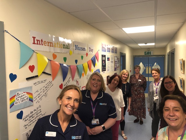 NIPEC_online's tweet photo. Celebrating the achievements of the District Nursing Team @BelfastTrust on #InternationalNursesDay. Thank you for the very warm welcome for @CathyMcCusker2 from the team including  @RoisinMcSwiggan @gillmca @demclaughlin1 @CathyWoods07 @lowry610 @dawnrowney &amp; @ShawBrona https://t.co/3ovPf3LjQl