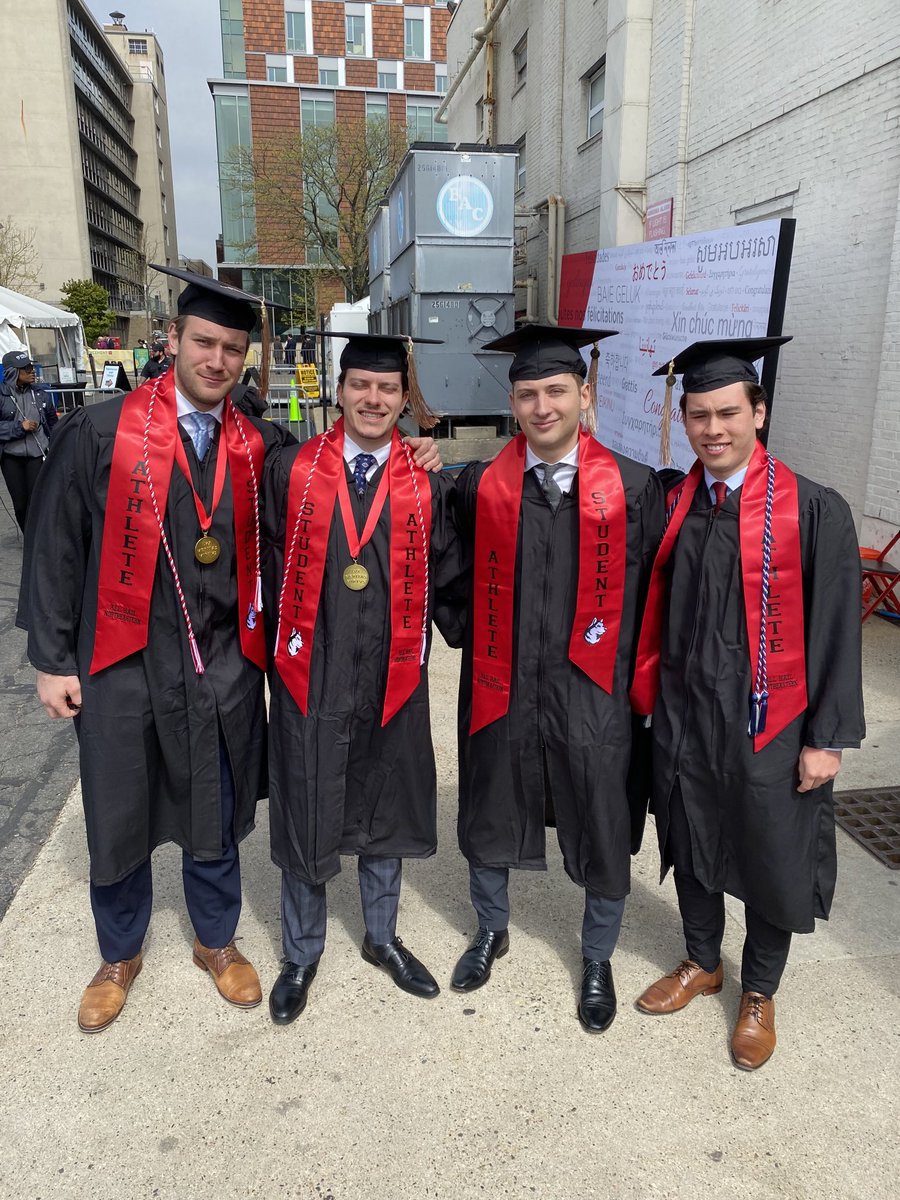 Coach_JKeefe's tweet photo. Business Grads! Proud of these guys. #10 #17 #8 #20 ⁦@GoNUmhockey⁩ https://t.co/PTa7oI0x6Q