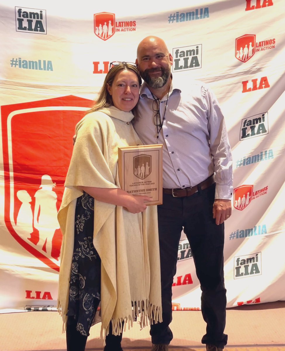 Principal_Pena's tweet photo. On Monday, Latinos in Action hosted the first ever student leadership conference in CO! Congrats to @Adams12 teachers Kathy Smith &amp; Brenda Ortiz Torres for being named LIA Teachers of the Year! S/O to Thornton Middle for winning Rookie School of the Year! @latinosinacti0n https://t.co/StgJfFhCgy