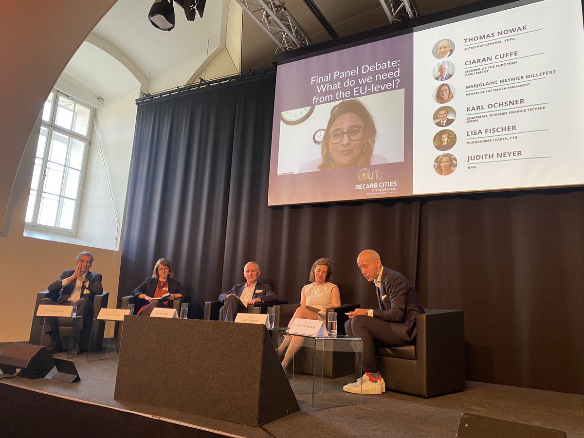 helloheatpumps's tweet photo. What do cities need from the EU-level for a fast decarbonisation when it comes to resources, funding, costs, competence and frameworks? Final great insights in the #DecarbCities conference #energyefficiencyfirst @yooditneyer https://t.co/IAWdTKSEgA