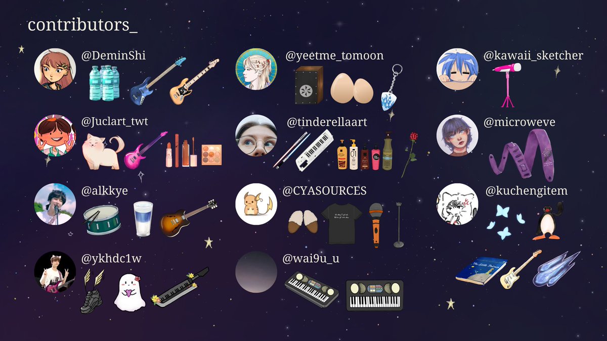 studioweve's tweet photo. This project was made possible by @orangebunnit who coordinated and worked hard on this project with a number of amazing artist WEVEs! Be sure to drop by their profiles and show your appreciation for their artwork!

(You can also see their individual art in the i-spy below!) https://t.co/cK697HTCFu