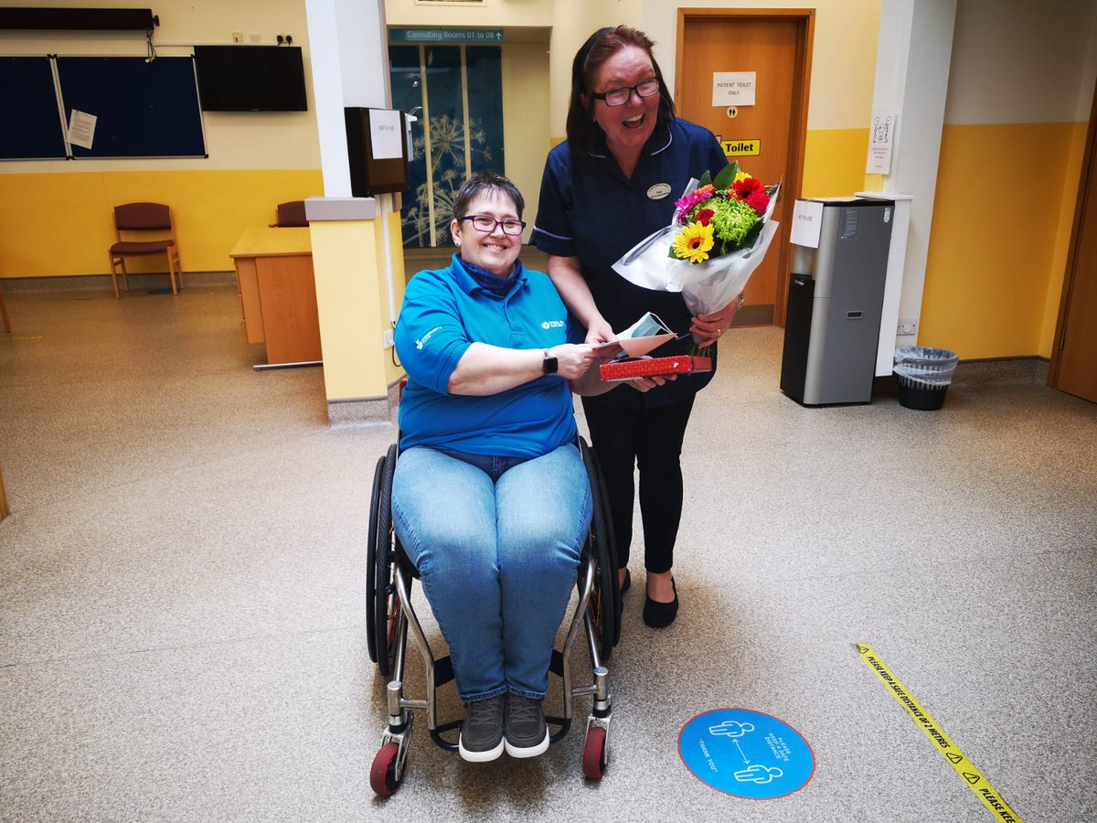 sisonlineorg's tweet photo. Today is #InternationalNursesDay2022!
As mentioned in our posts earlier in the week, we asked our members to nominate the nurse who most helped them in their time of need.
Here are just some of the recipients receiving their flowers
#backingyouforlife #spinalinjuriesscotland https://t.co/d2ij6LQXVh