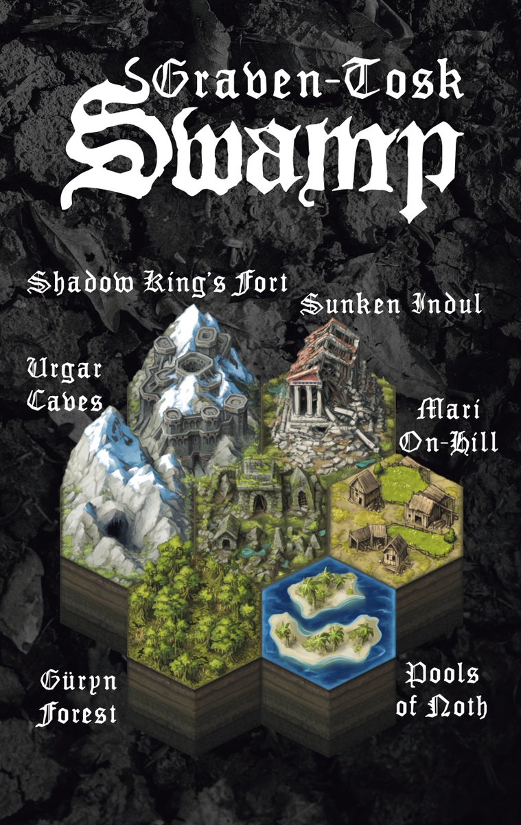 AndyCreates's tweet photo. Ever wanted to (hex) crawl through Graven-Tosk Swamp?
This is just one vile adventure in my Kickstarter ending Monday! Pledges go towards hiring great artists
https://t.co/YX43Atey0w

#osr #morkborg #ttrpg #hexcrawl #Kickstarter https://t.co/Ti126lagN6