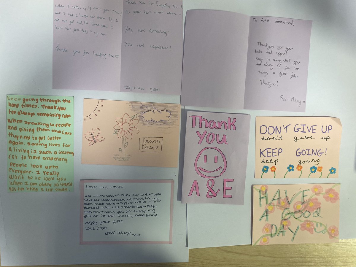 What a lovely surprise and such thoughtful cards from children at one of the local schools to celebrate our team @EDPht for #NursesDay, the words of encouragement and thanks have gone such a long way!! #nursesweek2022 #ThankYou @EmmaTomkinson3 @rgnboo