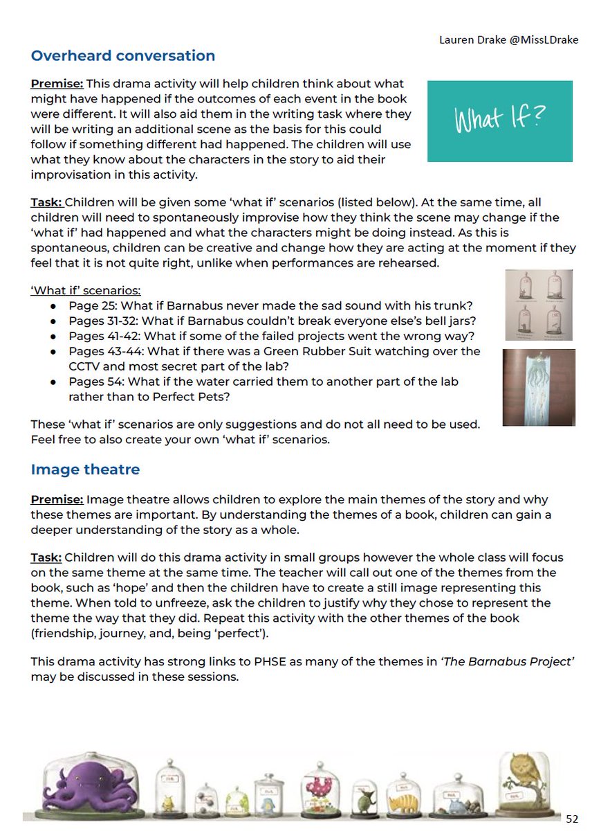 Mat_at_Brookes's tweet image. I'm sharing students' planning around picturebooks again. I open up with a previous student - now teacher - @MissLDrake AMAZING in-depth planning for @opifan64 et al's #TheBarnabusProject aimed at Y4

Planning's here (app.box.com/s/dolzk2xx2tte…) use hyperlinks on the contents page