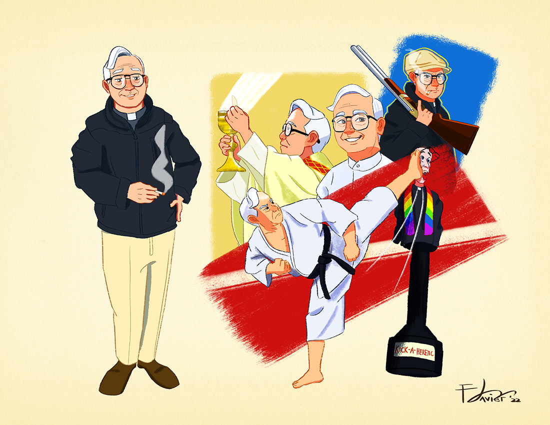 felixdejavier's tweet photo. Character for a personal project of mine: Fr. Candido Colayco, S.J.
Thought it'd be cool to have more orthodox Jesuit representation
#Catholic #CatholicArt #Priests #Jesuits #CatholicCartoon #CatholicCreatives #Católico #ArteCatólica #Sacredotes #Jesuitas https://t.co/0lfX0apQVn
