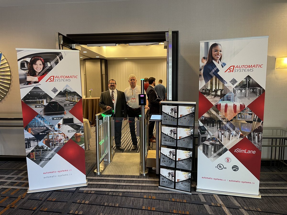 Automatic_ASA's tweet photo. #JCI Technology Expo in #marriott #conshohocken PA. Stop by and see our #slimlane #speedgate #turnstile with #stonelock #FacialRecognition. @MichaelStoll16 https://t.co/lvQMWmglbk