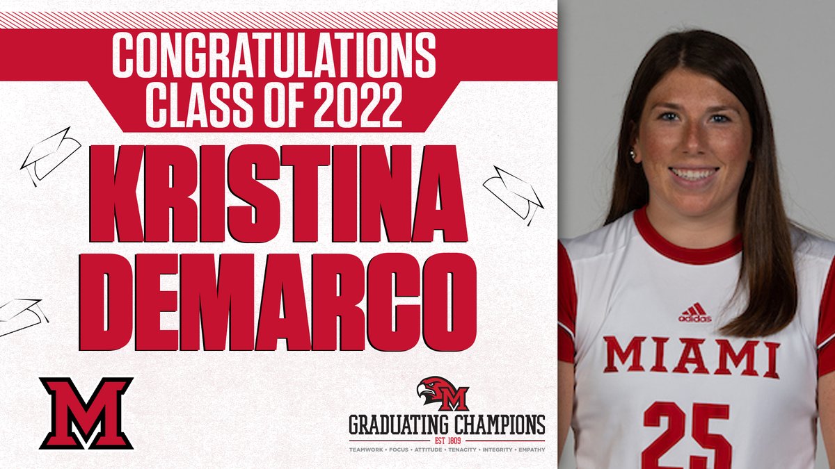 Congratulations to our Class of 2022 from <a href="/MiamiOH_Soccer/">Miami Soccer</a>‼️

<a href="/Dani_spensiero/">Dani Spensiero</a> @desireegrubbs Jordan King and Kristina DeMarco

#RiseUpRedHawks  #GraduatingChampions