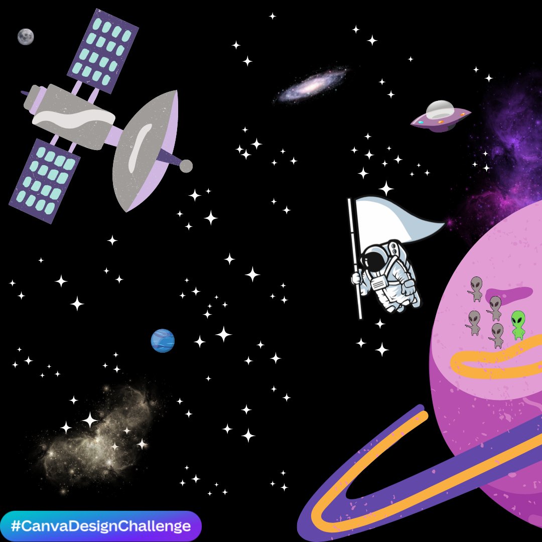 EdeFloripa's tweet photo. Here we go again!! Loving these challenges! @canva 

#CanvaDesignChallenge

I call this one "Who is the UFO Now?" https://t.co/MZoj50C3uv