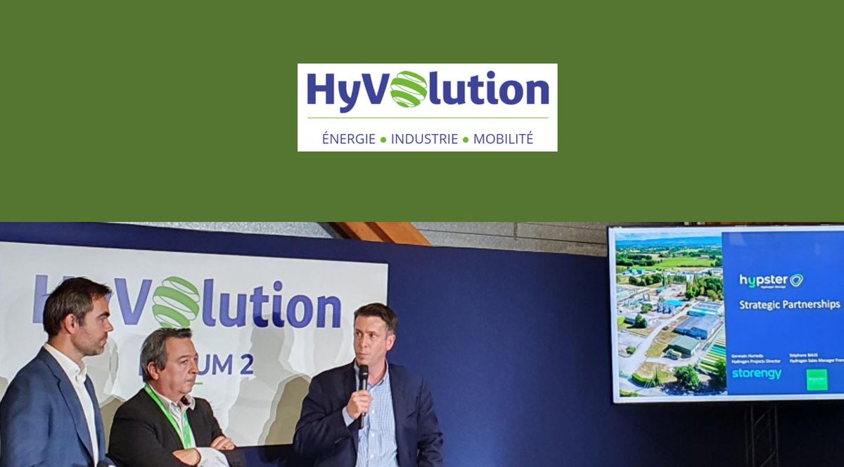 Storengy's tweet photo. #HyVolution2022 | "Le stockage d'#Hydrogène a besoin de partenariats pour se développer. C'est le cas pour #HyPSTERProject qui doit sa réussite à différents acteurs tels que @TechnipFMC et @SchneiderElecFR". @germain_hurtado, Directeur Projet Hydrogène @Storengy. https://t.co/vp0nDTZaXw