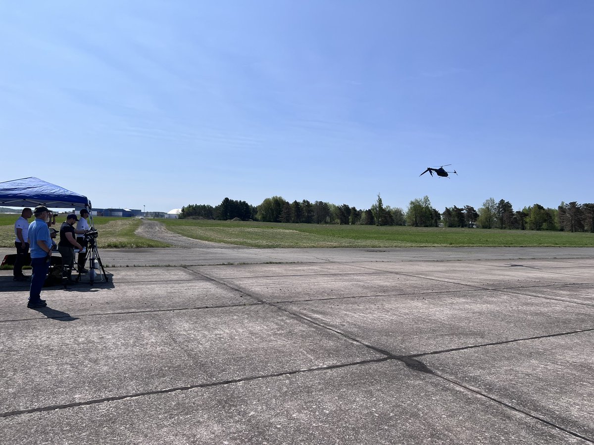 GENIUSNYProgram's tweet photo. What an amazing day for a test demo for #AirialRobotics! We’re here at the FAA UAS New York Test Site operated by @NUAIR https://t.co/e2YcELvvvS