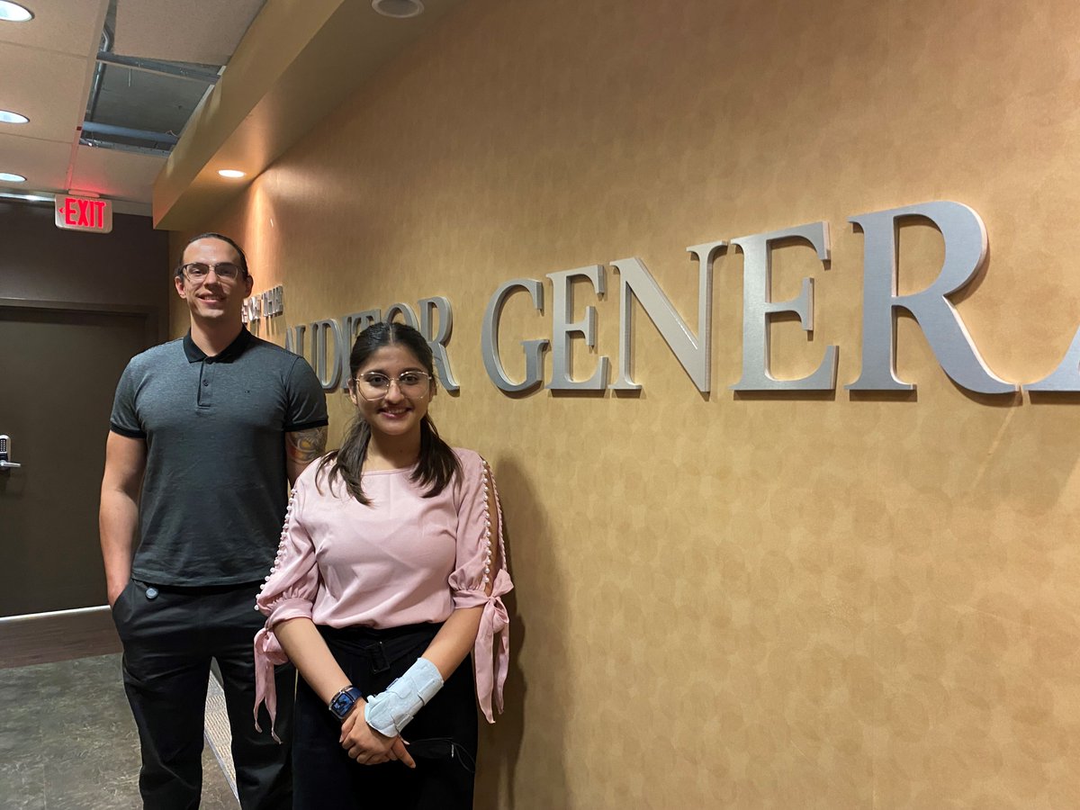 AuditorGenMB's tweet photo. Manisha Dhakal and Joshua Gandier started 4-month terms this week as summer students in our financial statement area. As a training office for the CPA program, we look forward to providing them with valuable and unique on-the-job experience.
#AudGenMB https://t.co/WzpqyajJ0P