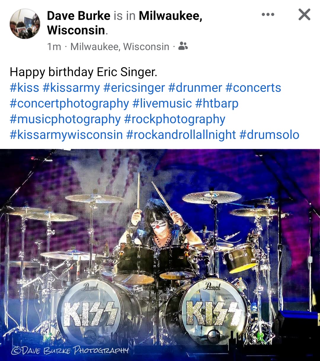 Happy birthday to Andy\s buddy Eric Singer!

Photo shot by esteemed POThead Dave Burke at last night\s Kiss show. 