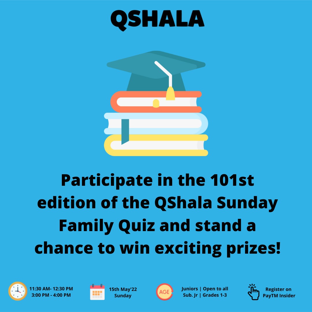 QShalaOnline's tweet photo. Come join us for the 101st edition of the QShala Sunday Family Quiz and win exciting prizes!
Click on this link to register: https://t.co/2PyPbTJwHK

#Quizzes #quizzing #Quiz #QuizTime #question #Curiosity https://t.co/UhcNcc7emX