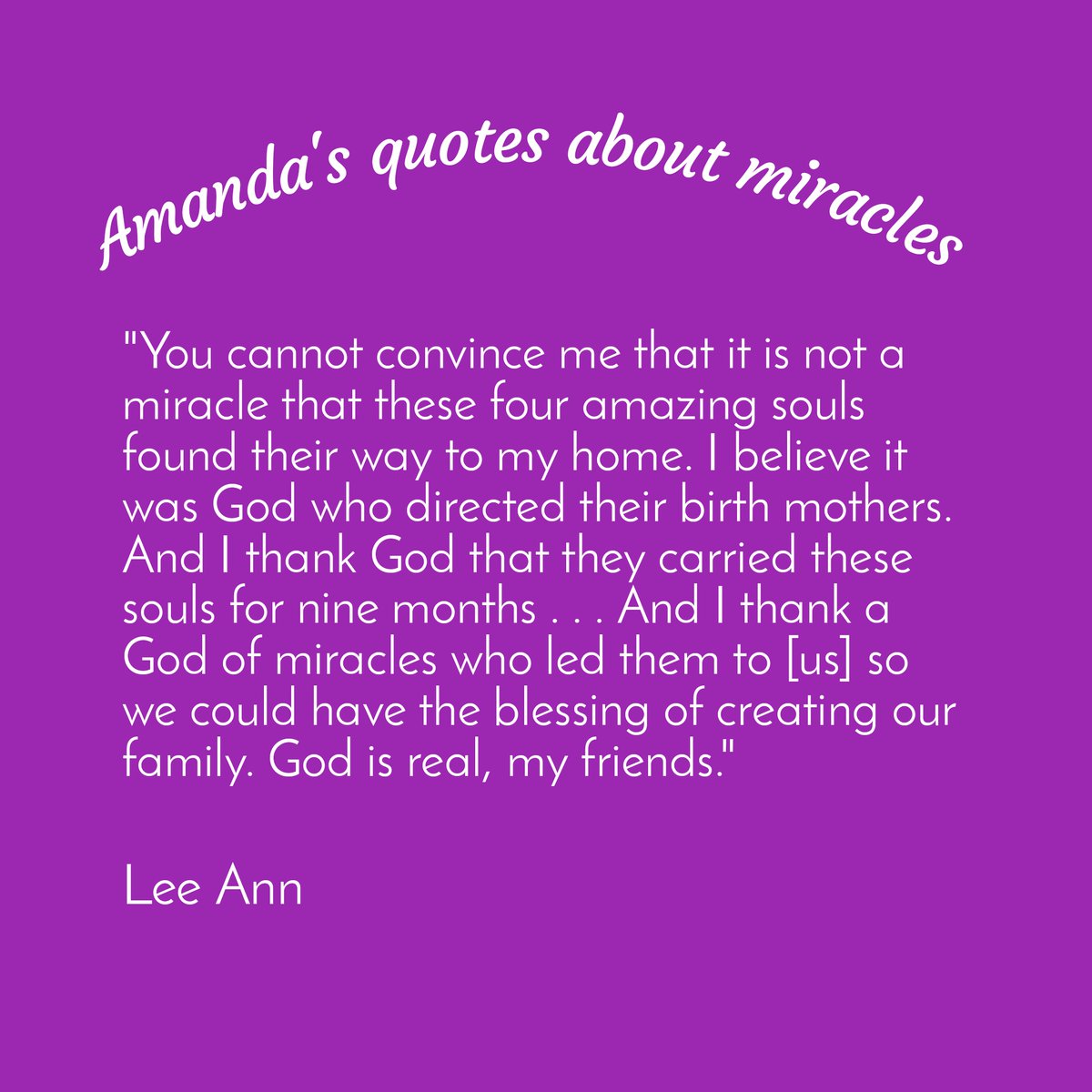 amanda_d_piano's tweet photo. #Amandasquotesaboutmiracles I loved my friend Lee Ann's post a few days ago wishing her kids' birth moms a happy #MothersDay. (And my brother is also adopted.)

#ASmallMiracle is my debut EP. #pianosolos #composer #spotifypiano #Godisreal
#miracle #quote #grateful #adoption https://t.co/WOOykEHD29