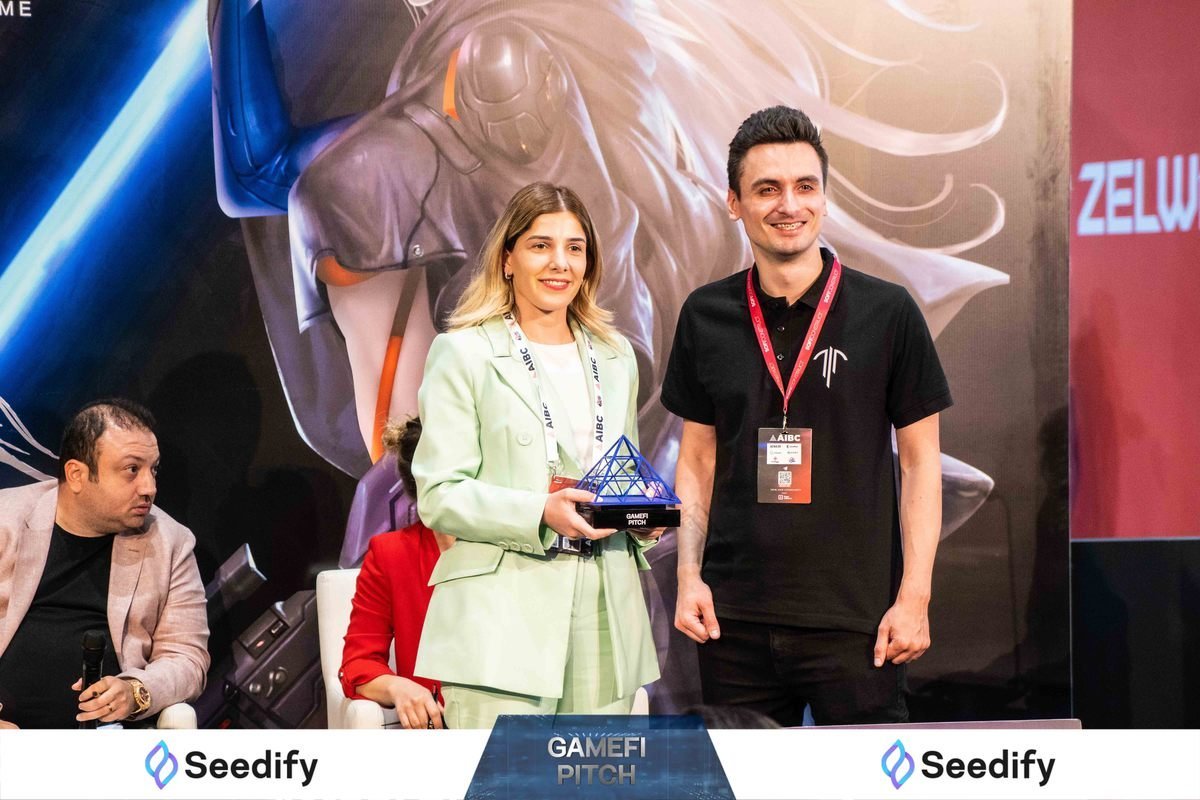 We've won a Game Fi Pitch Competition at <a href="/AIBCsummit/">satish singh rajput</a> UAE 2022 😱🎉

11 GameFi Projects were trying to win the battle. But no one could beat the leaders of Eleazar! 

Check out the video: medium.com/@deepmineworld…  

Big thanks to <a href="/AIBCsummit/">satish singh rajput</a> and <a href="/SeedifyFund/">Seedify</a> for this event!