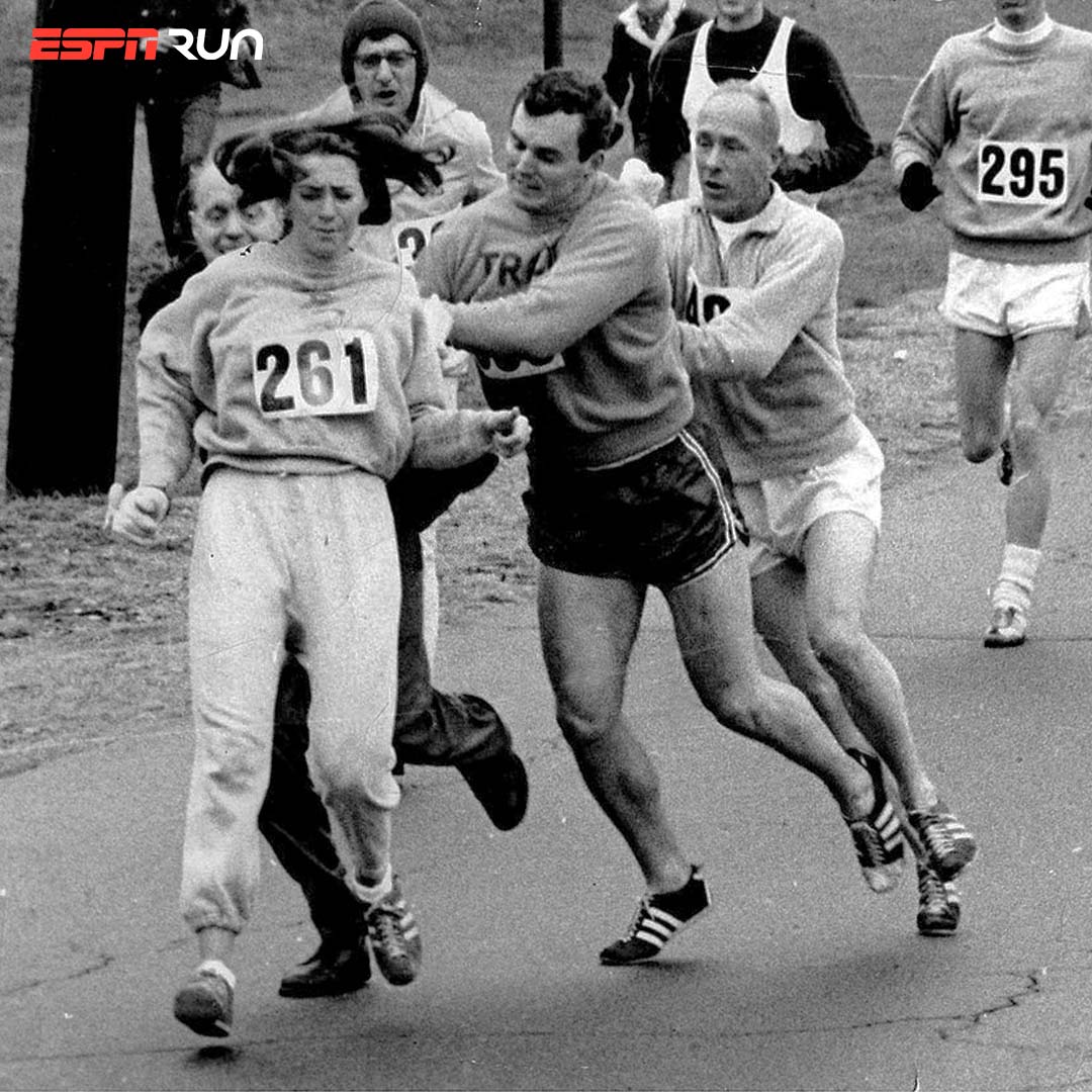 Hace 55 años a Kathrine Switzer no le permitían correr por ser mujer. Años después cambió la historia y hoy es parte de las invitadas al Maratón de #Boston. 🏃‍♀️💪

#ESPNRun