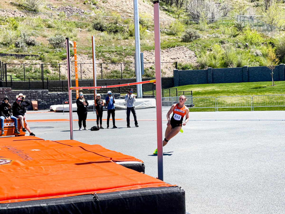 IdahoStateTFXC's tweet image. Brianna Hagler sits in 1st going into the final day of the Multi&apos;s. Check out a frame by frame pic of one of her high jumps yesterday. @ISUBengals
