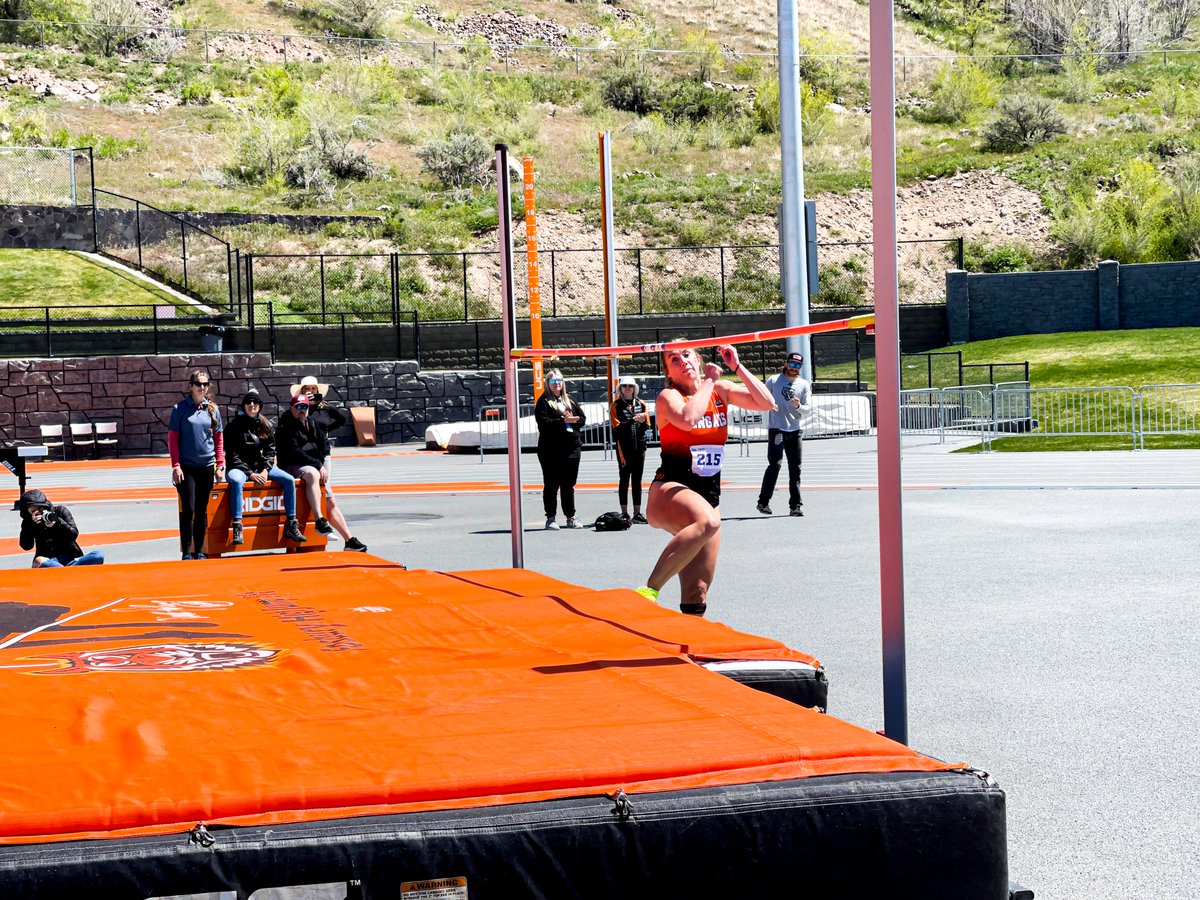 IdahoStateTFXC's tweet image. Brianna Hagler sits in 1st going into the final day of the Multi&apos;s. Check out a frame by frame pic of one of her high jumps yesterday. @ISUBengals