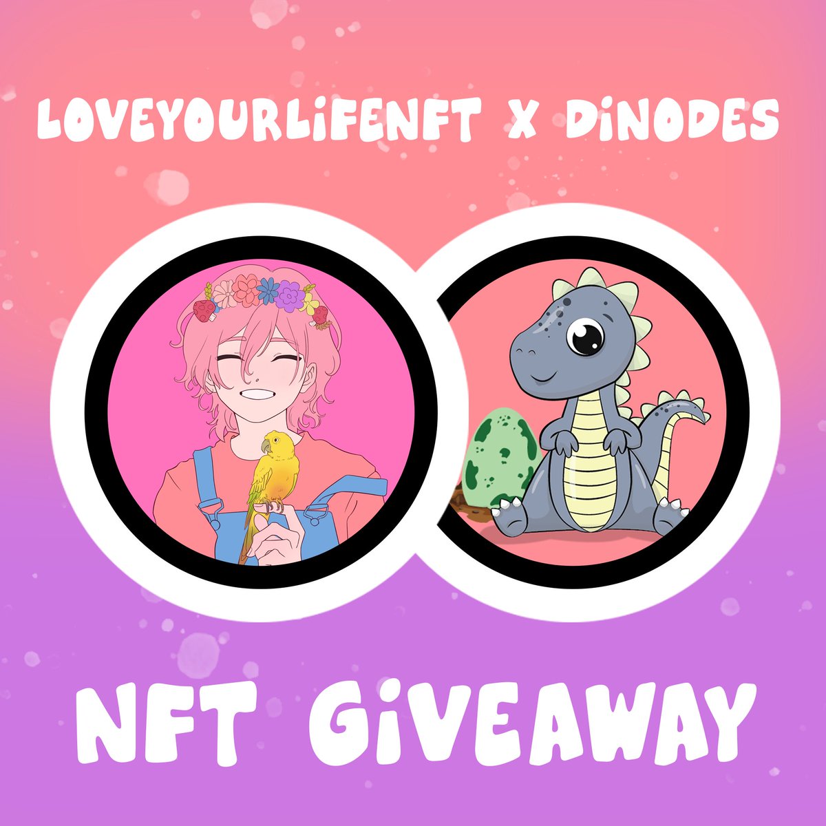 DiNodesNFT's tweet photo. 🎊Collab Giveaway 🎊
🦖#DiNodes #NFT x #LYLNFT 🧡
🏆 3 x WL @LYLNFT
🏆 3 x WL @DiNodesNFT
☑️To join:
1. Follow @DiNodesNFT & @LYLNFT
2. Like & RT
3. Tag 2 friends 👯
Ends in 48hrs⏳
#NFTs #Giveaway #NFTGiveaway #NFTGiveaways #FreeNFT #NFTCommunity #WLgiveaway #NFTlovers https://t.co/qqLYLQFCnC