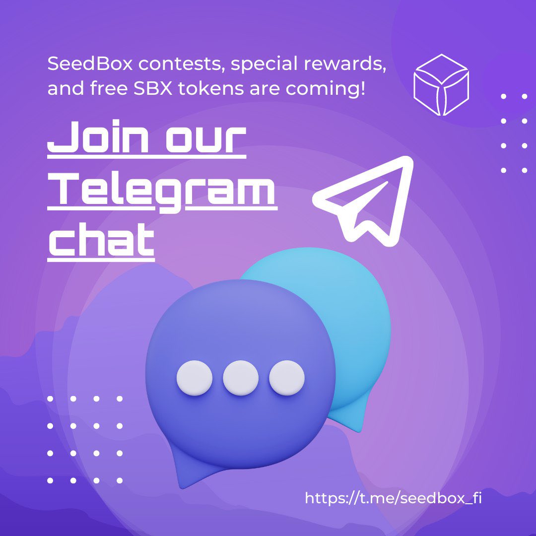 seedbox_fi's tweet photo. Dear SeedBox’ers,
we believe that building a strong community is essential!
For this reason, we are excited to invite you to join our Telegram Chat👇
https://t.co/DcVhU7n4pt
#blockchain #crypto #nft #staking #ido #farming #VCaccess https://t.co/0wRDkx7tUn