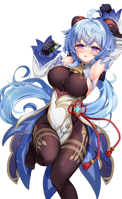 (再貼)背景なし版の甘雨 #Ganyu 