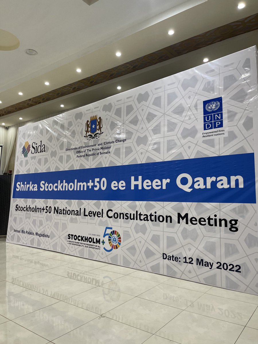 sosconteam's tweet photo. We are part of Stockholm+50 national level consultation meeting organized by ⁦⁦⁦@DECC_Somalia⁩ , always we work local youth Mobilizing in Environment to utilize resoure and Manage Environmental Problems.⁦⁦@Sida⁩, ⁦@UNDPSomalia⁩ https://t.co/OGch6oPDrc